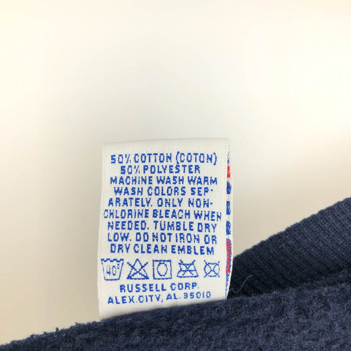 90'S Russell College Sweatshirt, Made in USA, Men's M, Vintage cotton navy blue type Vintage Second Hand