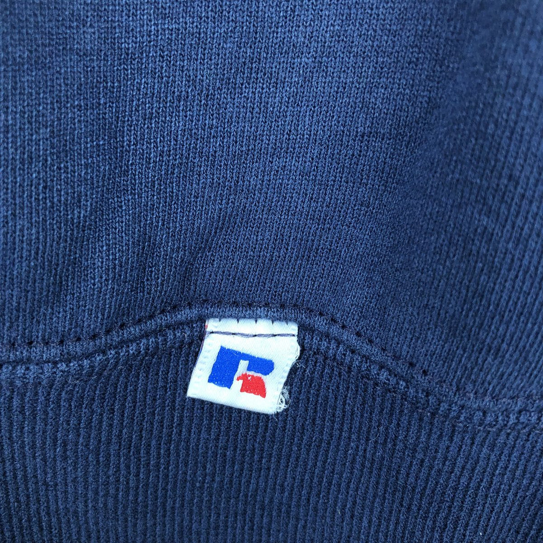 90'S Russell College Sweatshirt, Made in USA, Men's M, Vintage cotton navy blue type Vintage Second Hand