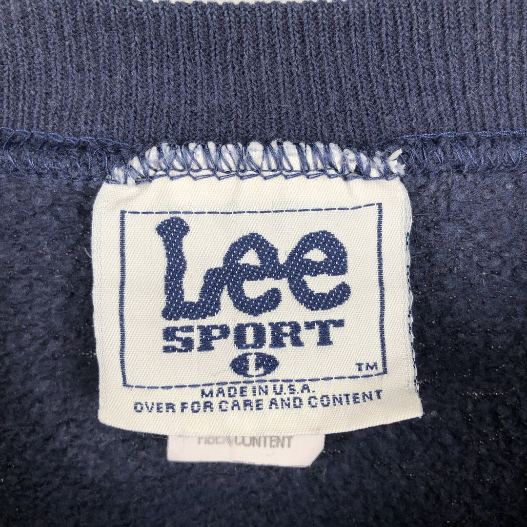 2000'S Lee SPORT Penn State University College Character Sweatshirt, Made in USA, Men's Size L cotton navy blue type Vintage Second Hand