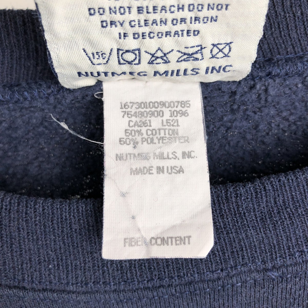 2000'S Lee SPORT Penn State University College Character Sweatshirt, Made in USA, Men's Size L cotton navy blue type Vintage Second Hand