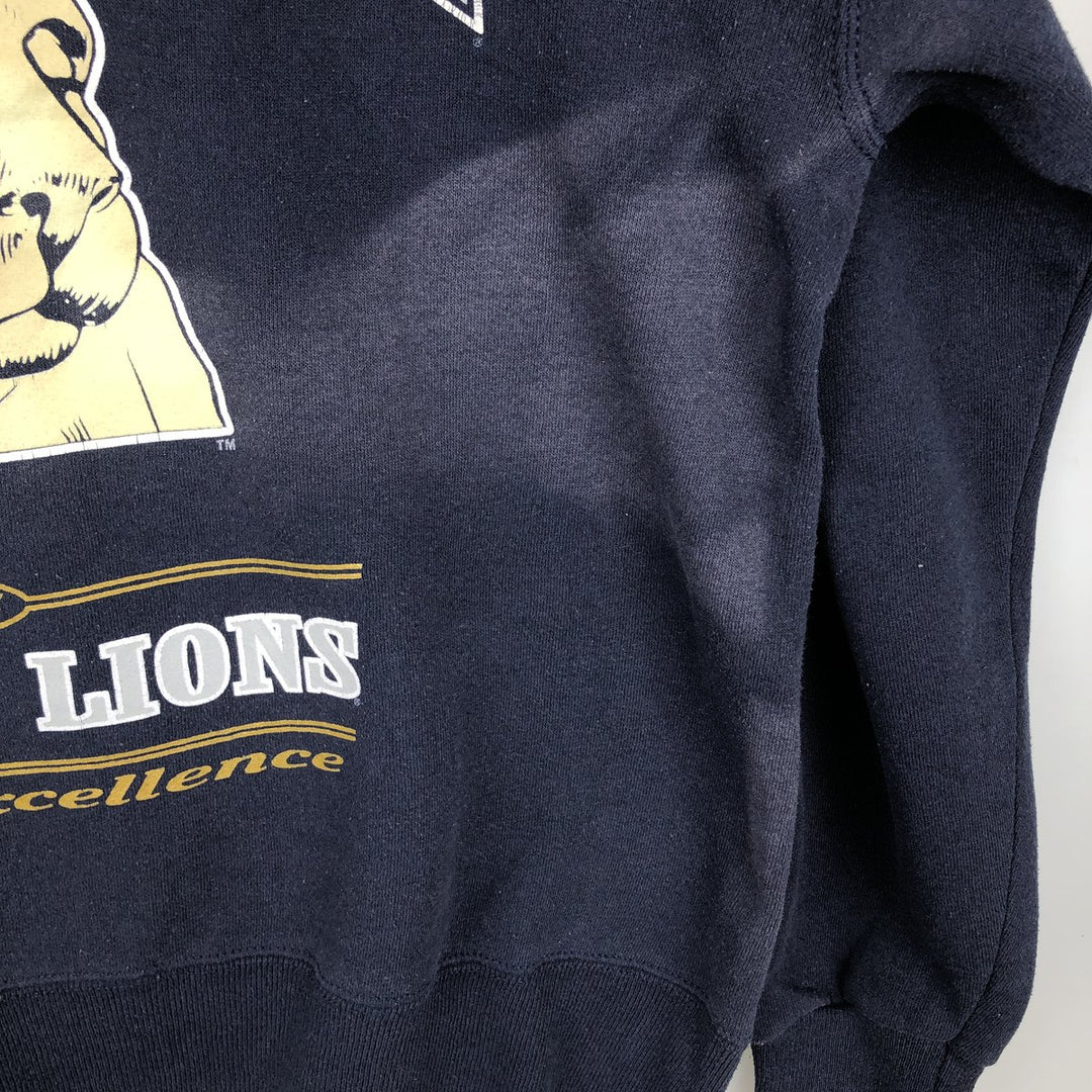 2000'S Lee SPORT Penn State University College Character Sweatshirt, Made in USA, Men's Size L cotton navy blue type Vintage Second Hand