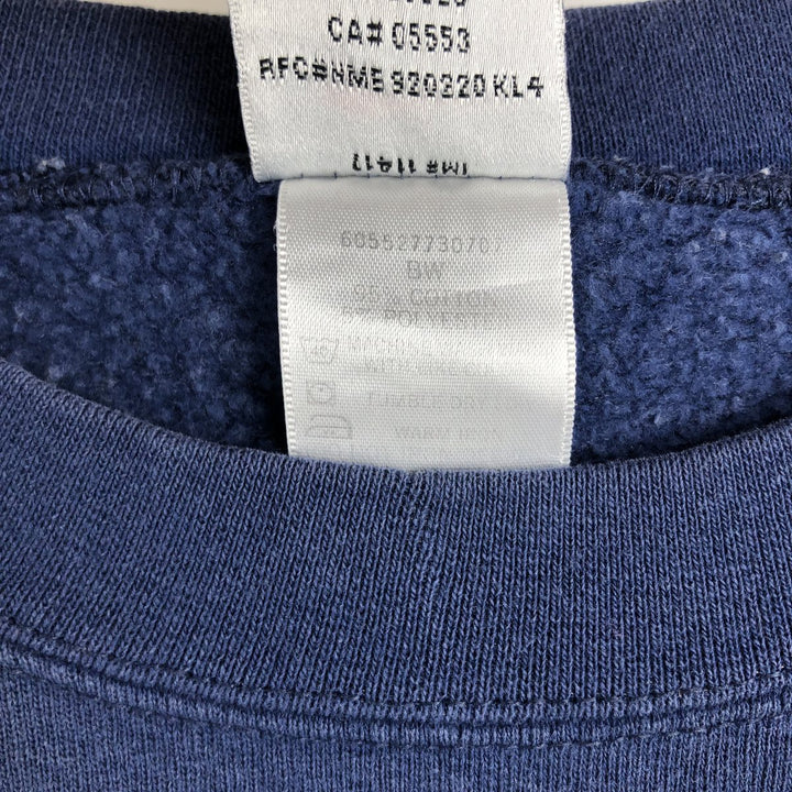 90'S Nike Logo Sweatshirt, Made in USA, Men's L Size, Vintage cotton navy blue type Vintage Second Hand