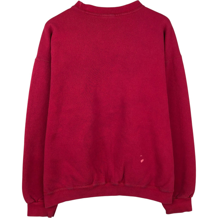 Nike One-Point Logo Sweatshirt, Made in USA, Men's Size L cotton red type Vintage Second Hand