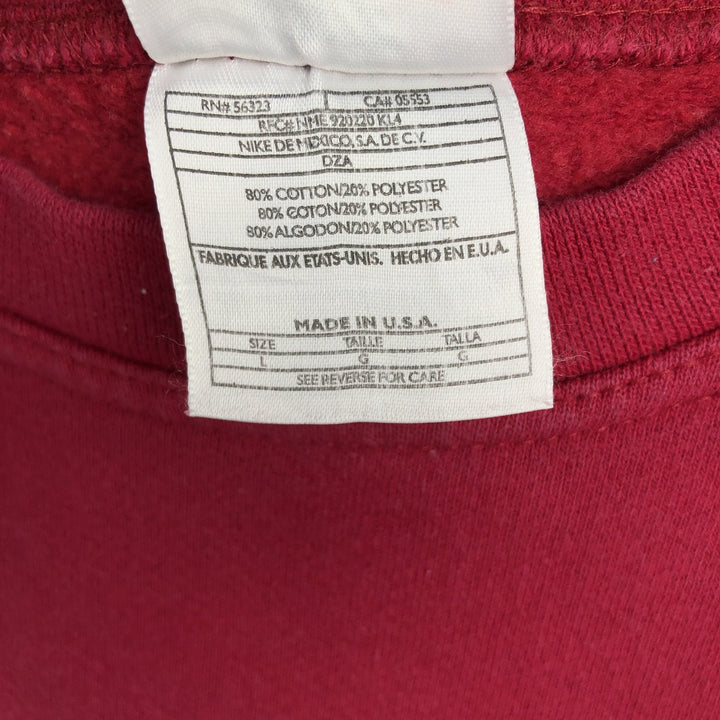 Nike One-Point Logo Sweatshirt, Made in USA, Men's Size L cotton red type Vintage Second Hand