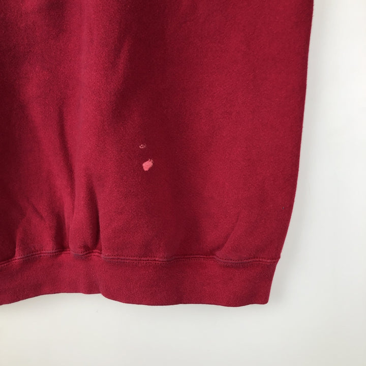Nike One-Point Logo Sweatshirt, Made in USA, Men's Size L cotton red type Vintage Second Hand