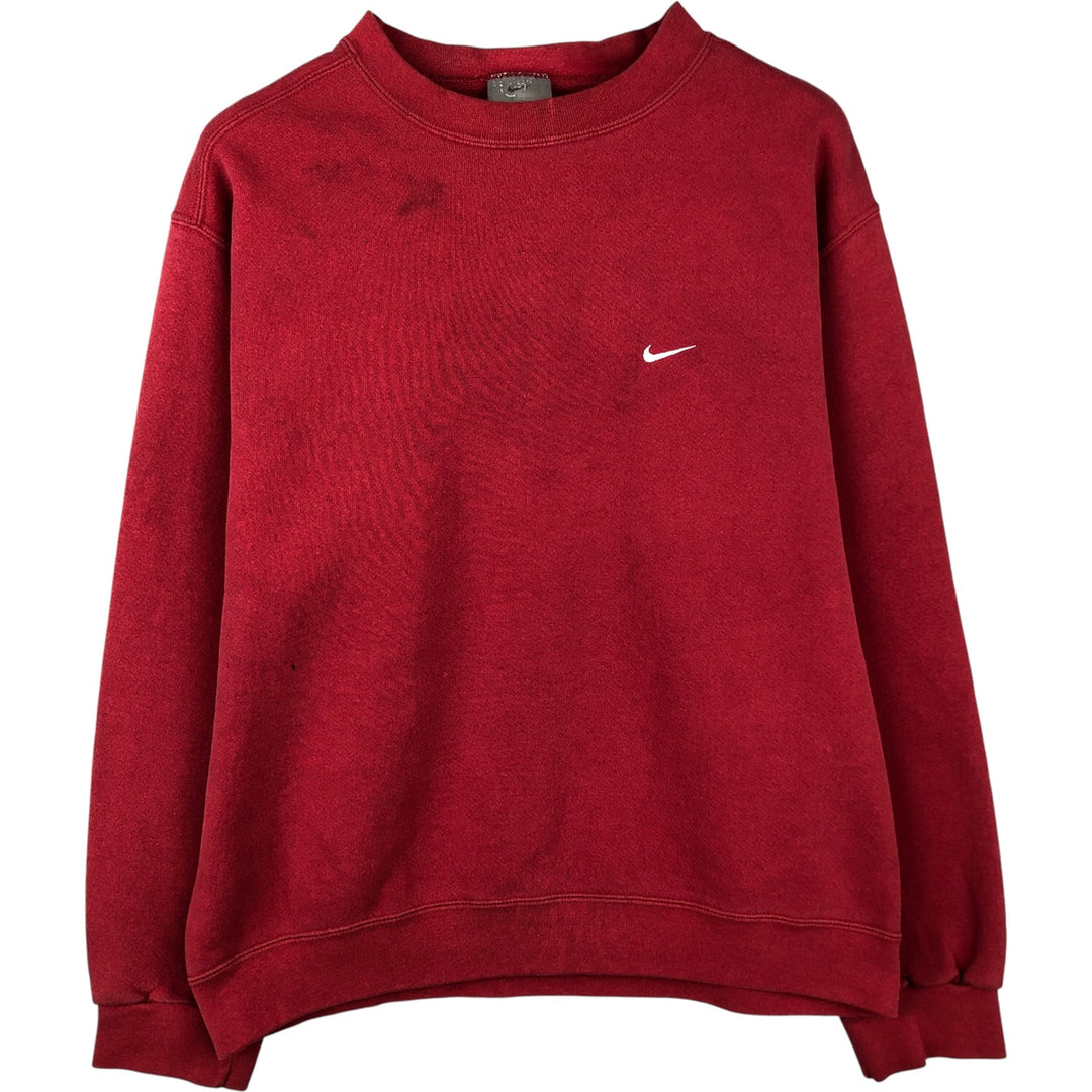 Nike One-Point Logo Sweatshirt, Made in USA, Men's Size Medium cotton red type Vintage Second Hand