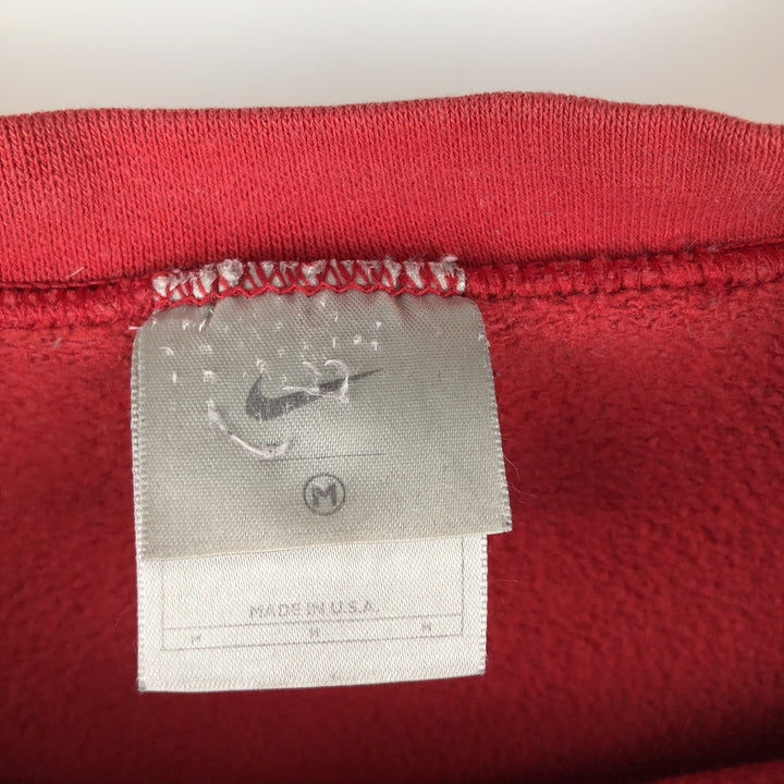 Nike One-Point Logo Sweatshirt, Made in USA, Men's Size Medium cotton red type Vintage Second Hand