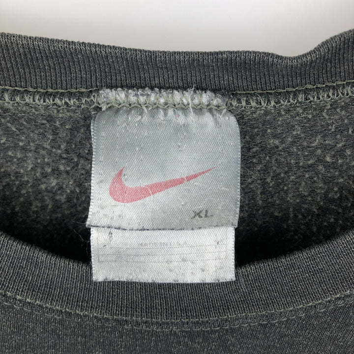 Nike logo sweatshirt, Made in USA, Men's XL cotton black type Vintage Second Hand