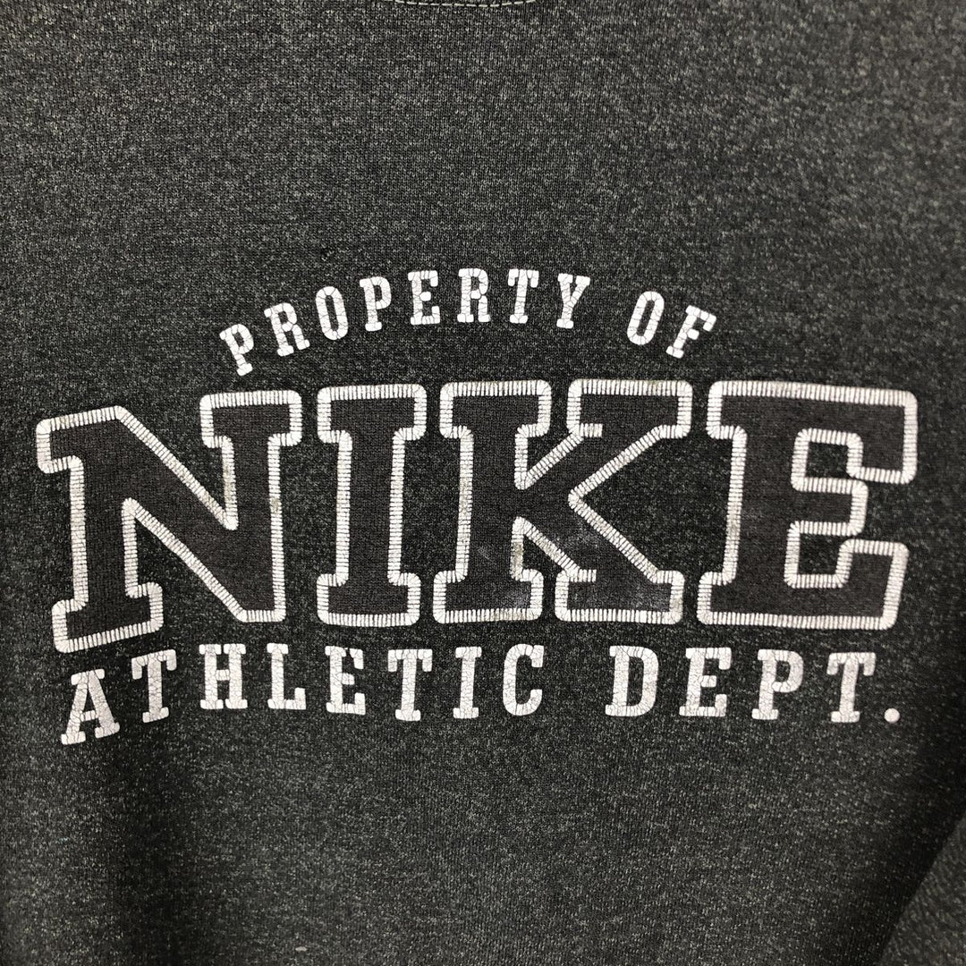 Nike logo sweatshirt, Made in USA, Men's XL cotton black type Vintage Second Hand