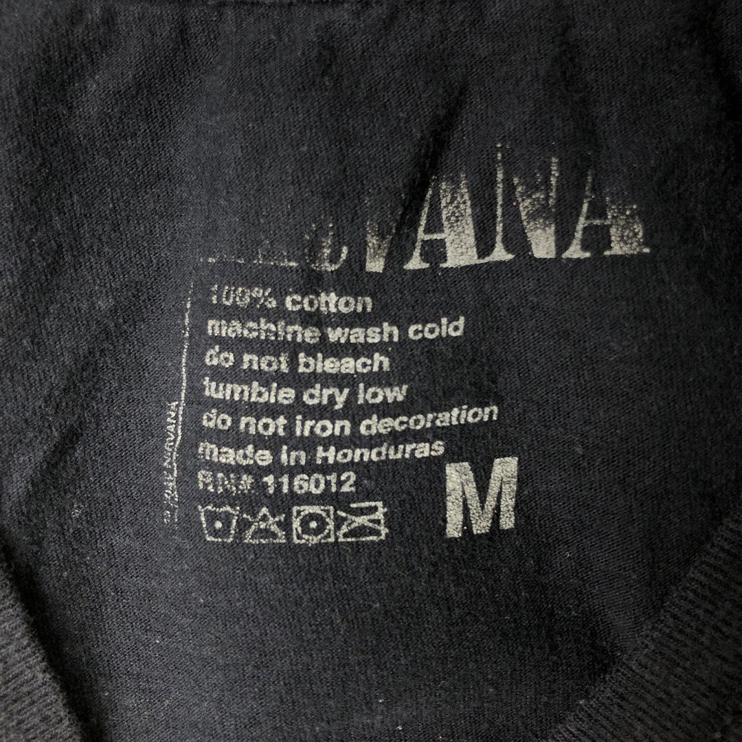 NIRVANA Nirvana Band T-shirt, Band T, Men's M size cotton black type Vintage Second Hand