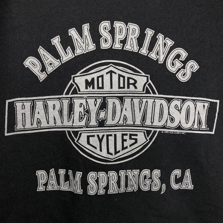 90'S Harley-Davidson Eagle Pattern Advertising Sweatshirt, Made in USA, Men's XXL polyester black type Vintage Second Hand