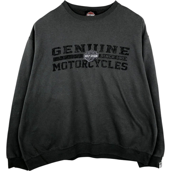 Harley-Davidson Advertising Sweatshirt, Men's XL Size cotton Charcoal Vintage Second Hand