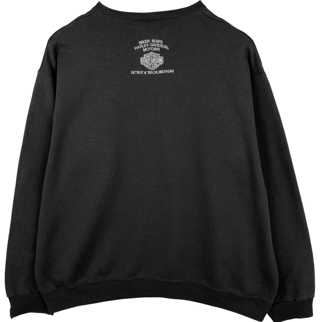Harley-Davidson Advertising Sweatshirt, Men's XL Size cotton Charcoal Vintage Second Hand