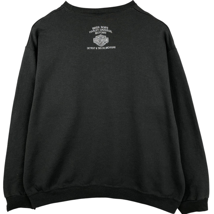 Harley-Davidson Advertising Sweatshirt, Men's XL Size cotton Charcoal Vintage Second Hand