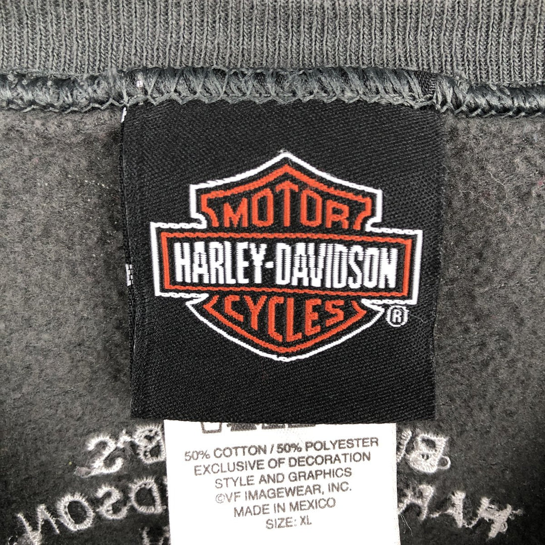 Harley-Davidson Advertising Sweatshirt, Men's XL Size cotton Charcoal Vintage Second Hand