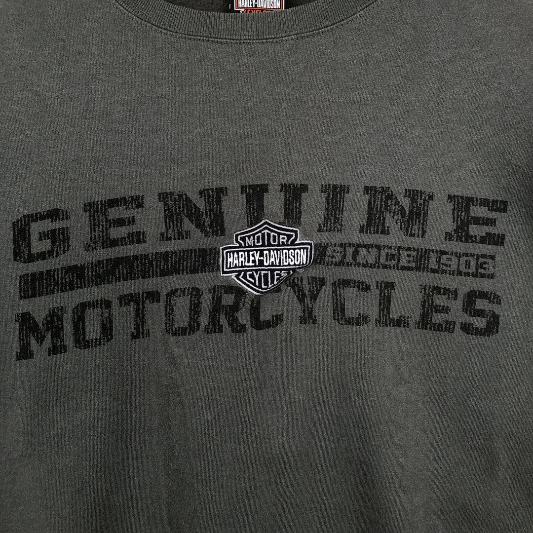Harley-Davidson Advertising Sweatshirt, Men's XL Size cotton Charcoal Vintage Second Hand