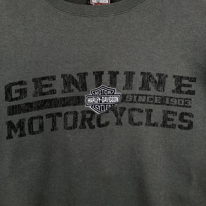 Harley-Davidson Advertising Sweatshirt, Men's XL Size cotton Charcoal Vintage Second Hand