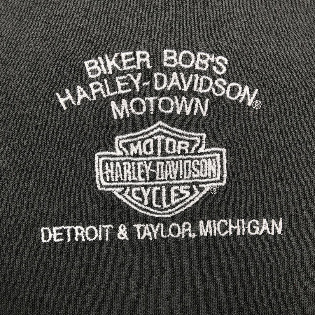 Harley-Davidson Advertising Sweatshirt, Men's XL Size cotton Charcoal Vintage Second Hand