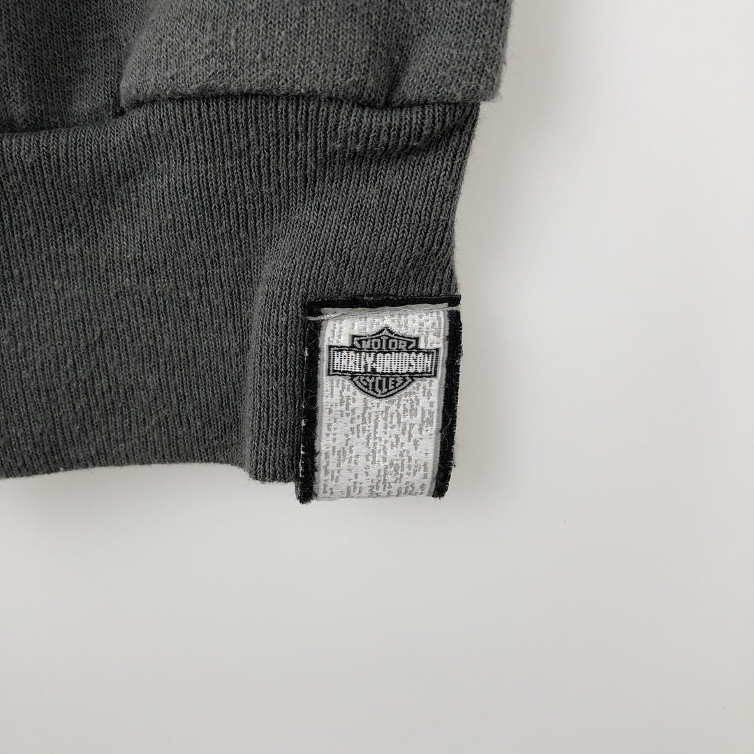 Harley-Davidson Advertising Sweatshirt, Men's XL Size cotton Charcoal Vintage Second Hand