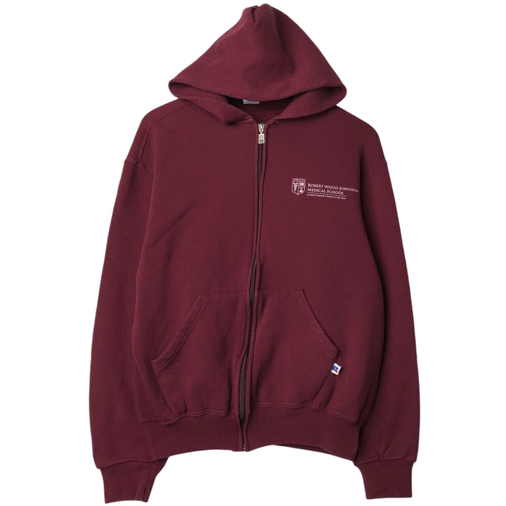Vintage 90'S Russell full-zip sweatshirt, size S, men's cotton Red type red-purple Vintage Second Hand