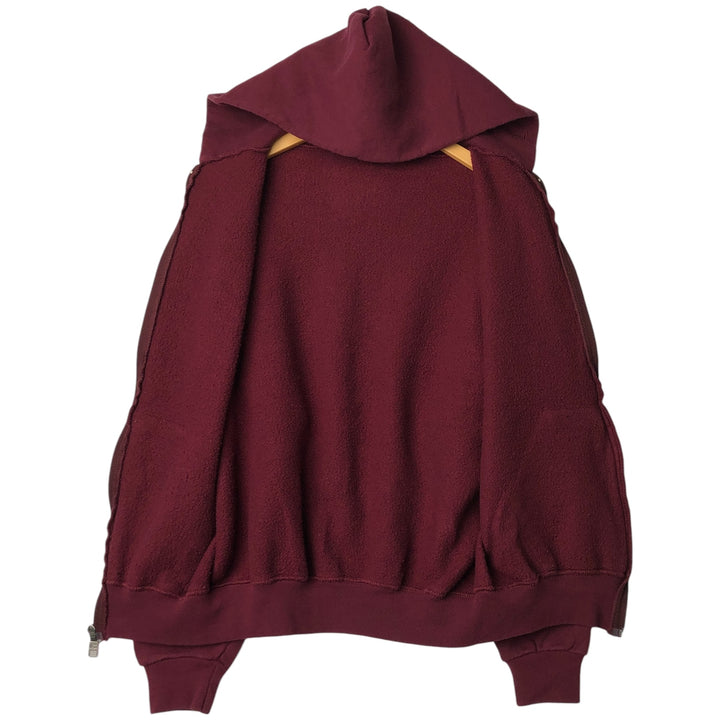 Vintage 90'S Russell full-zip sweatshirt, size S, men's cotton Red type red-purple Vintage Second Hand