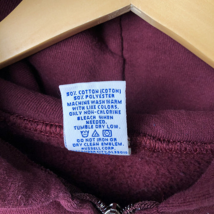 Vintage 90'S Russell full-zip sweatshirt, size S, men's cotton Red type red-purple Vintage Second Hand