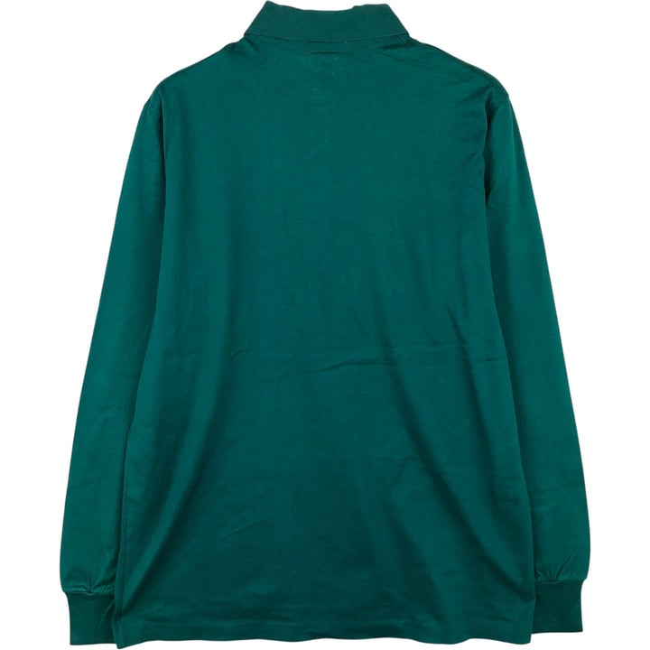 Vintage 1980'S LLBean long-sleeved polo shirt, made in the USA, size L, men's size L cotton green type Vintage Second Hand
