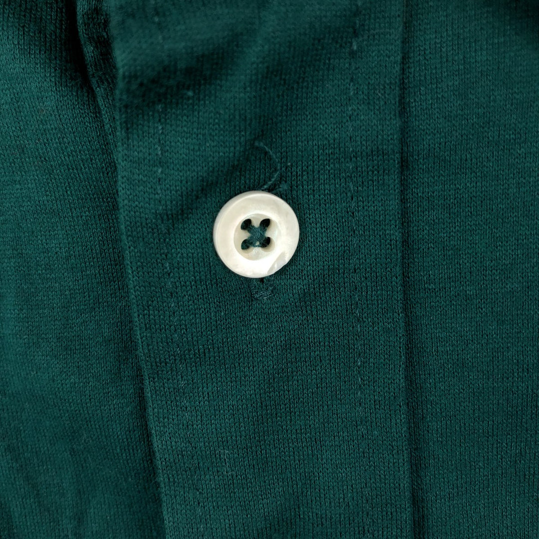 Vintage 1980'S LLBean long-sleeved polo shirt, made in the USA, size L, men's size L cotton green type Vintage Second Hand