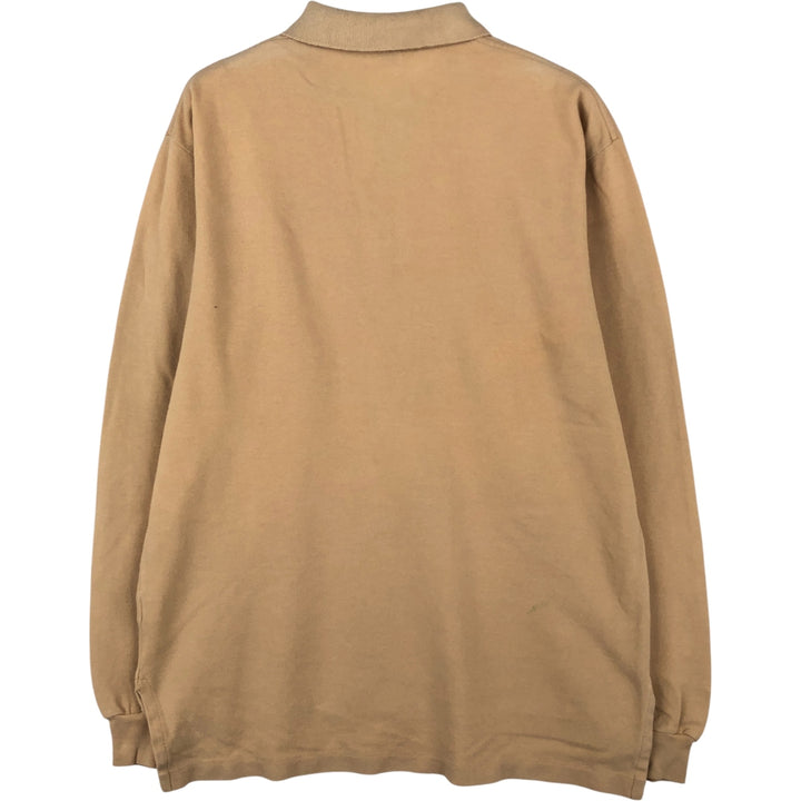 Ralph Lauren POLO by Ralph Lauren long sleeve polo shirt, men's size M cotton Beige type Vintage Second Hand