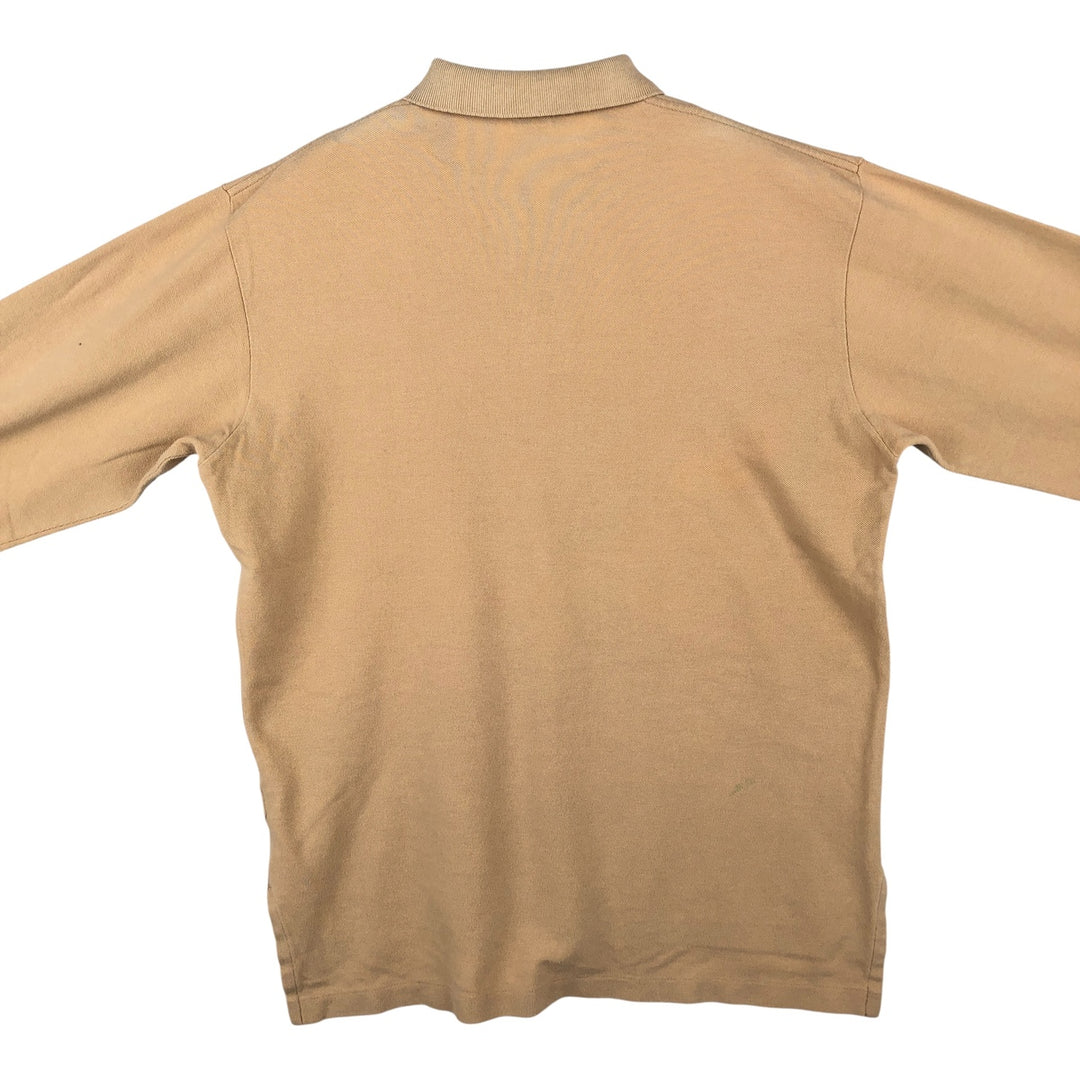 Ralph Lauren POLO by Ralph Lauren long sleeve polo shirt, men's size M cotton Beige type Vintage Second Hand