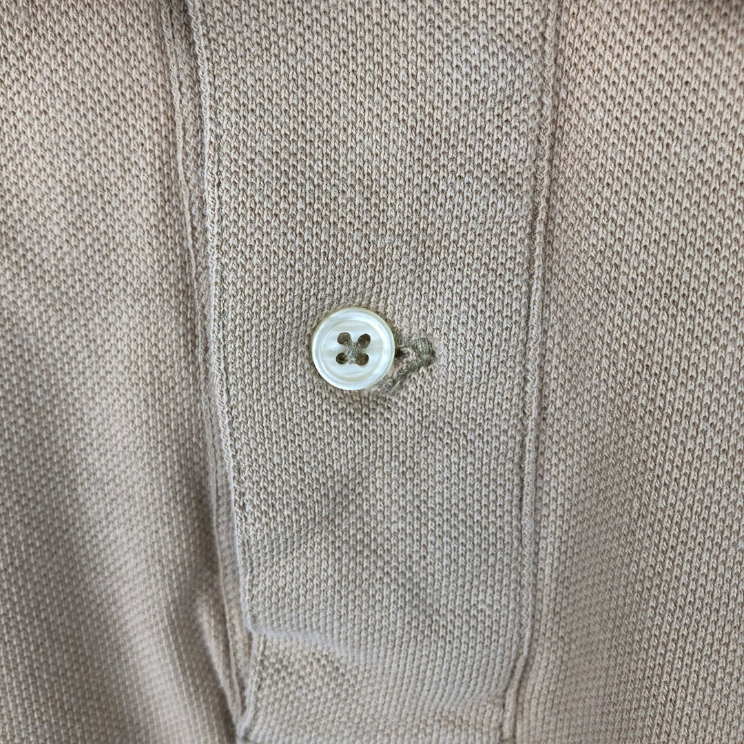 Ralph Lauren POLO by Ralph Lauren long sleeve polo shirt, men's size M cotton Beige type Vintage Second Hand