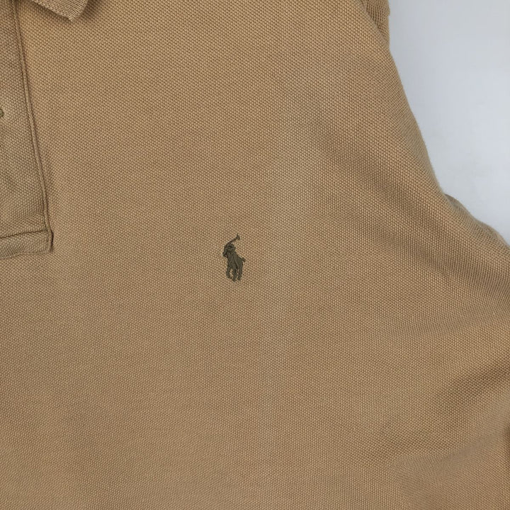 Ralph Lauren POLO by Ralph Lauren long sleeve polo shirt, men's size M cotton Beige type Vintage Second Hand