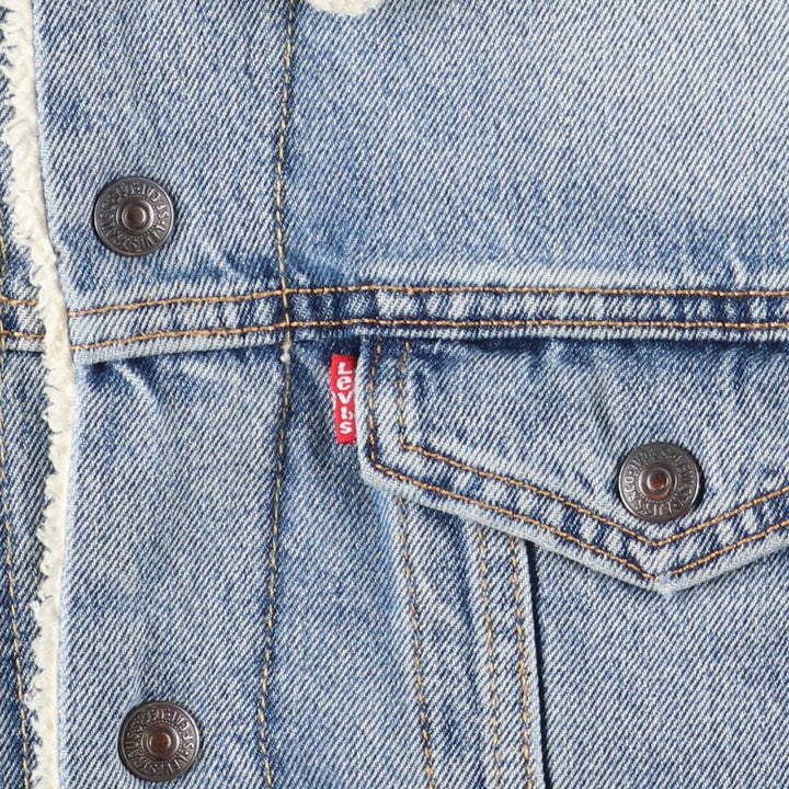 Levi's padded denim jacket, size M, men's cotton blue type Vintage Second Hand