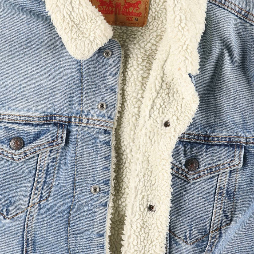 Levi's padded denim jacket, size M, men's cotton blue type Vintage Second Hand
