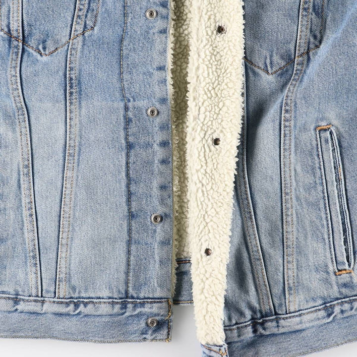 Levi's padded denim jacket, size M, men's cotton blue type Vintage Second Hand