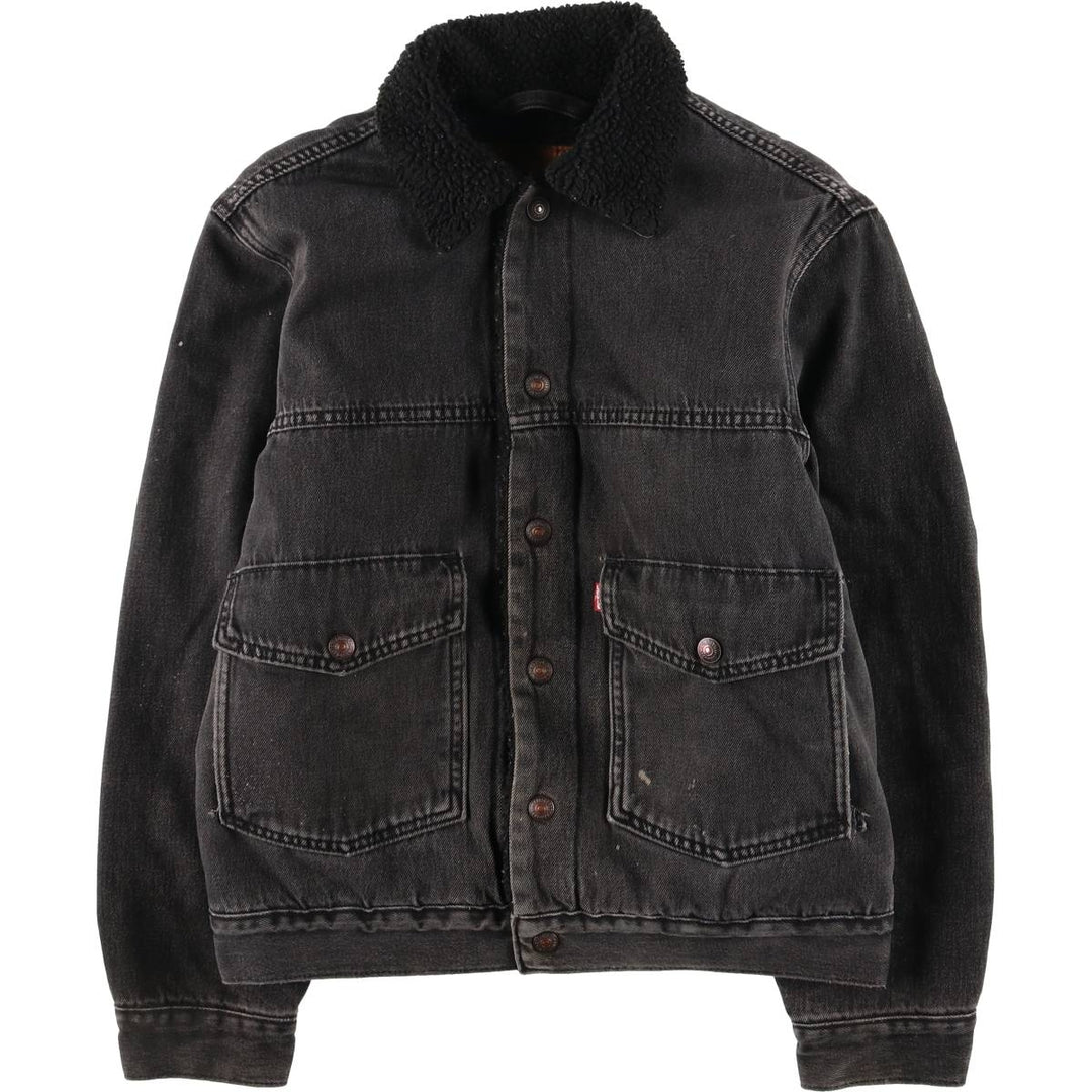 Levi's Levi's Premium Padded Black Denim Jacket, Men's Size Small cotton black type Vintage Second Hand