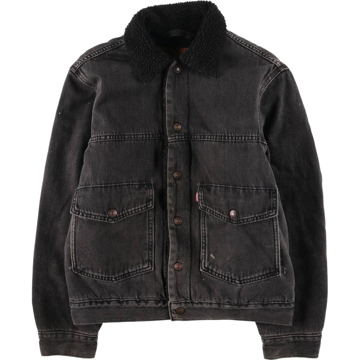 Levi's Levi's Premium Padded Black Denim Jacket, Men's Size Small cotton black type Vintage Second Hand