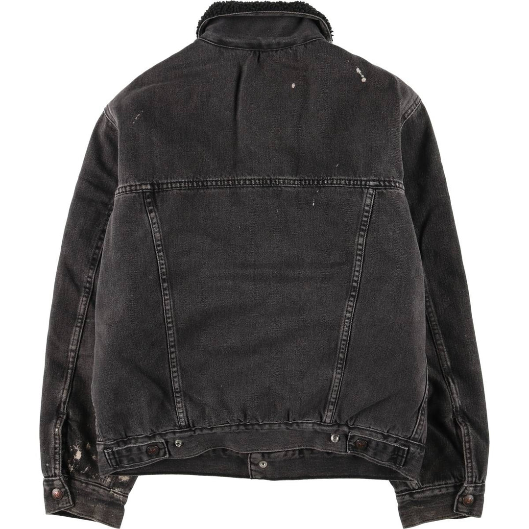 Levi's Levi's Premium Padded Black Denim Jacket, Men's Size Small cotton black type Vintage Second Hand