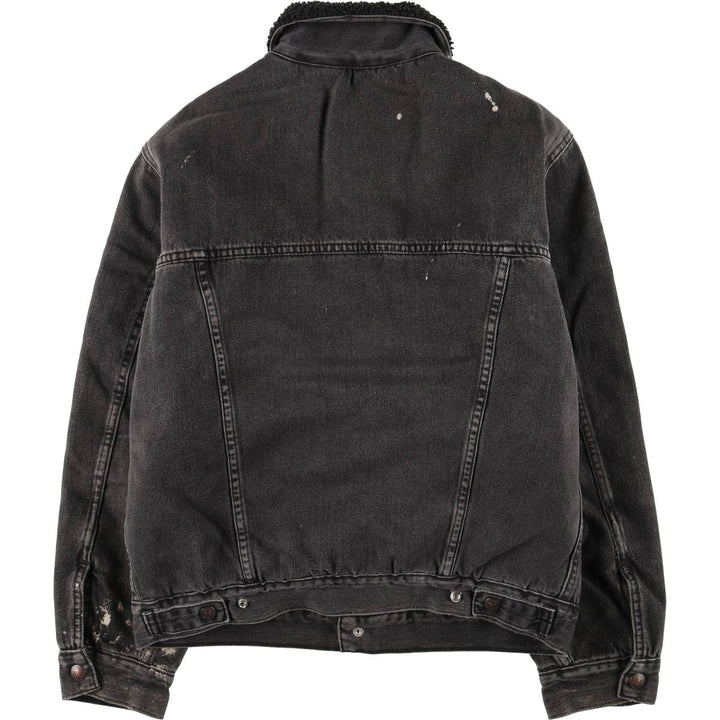 Levi's Levi's Premium Padded Black Denim Jacket, Men's Size Small cotton black type Vintage Second Hand