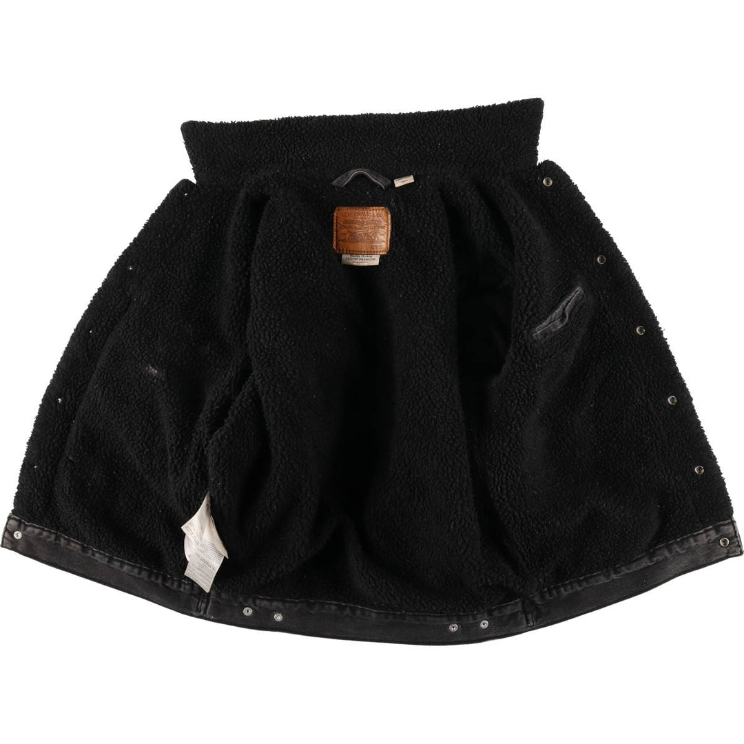 Levi's Levi's Premium Padded Black Denim Jacket, Men's Size Small cotton black type Vintage Second Hand
