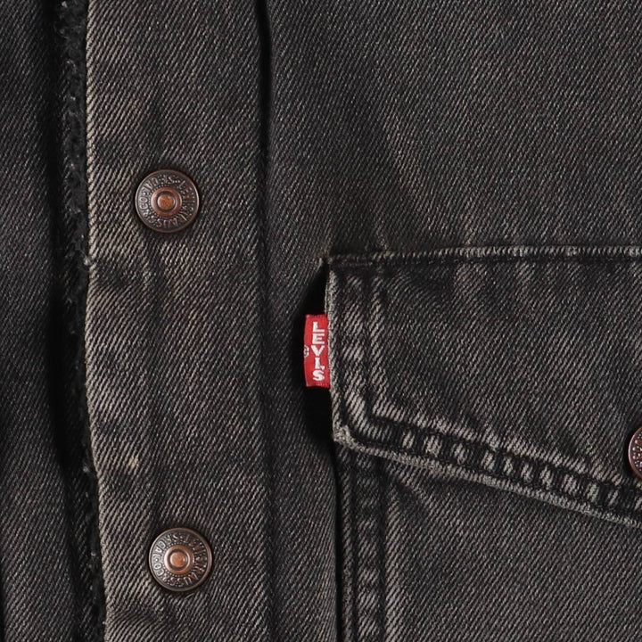 Levi's Levi's Premium Padded Black Denim Jacket, Men's Size Small cotton black type Vintage Second Hand