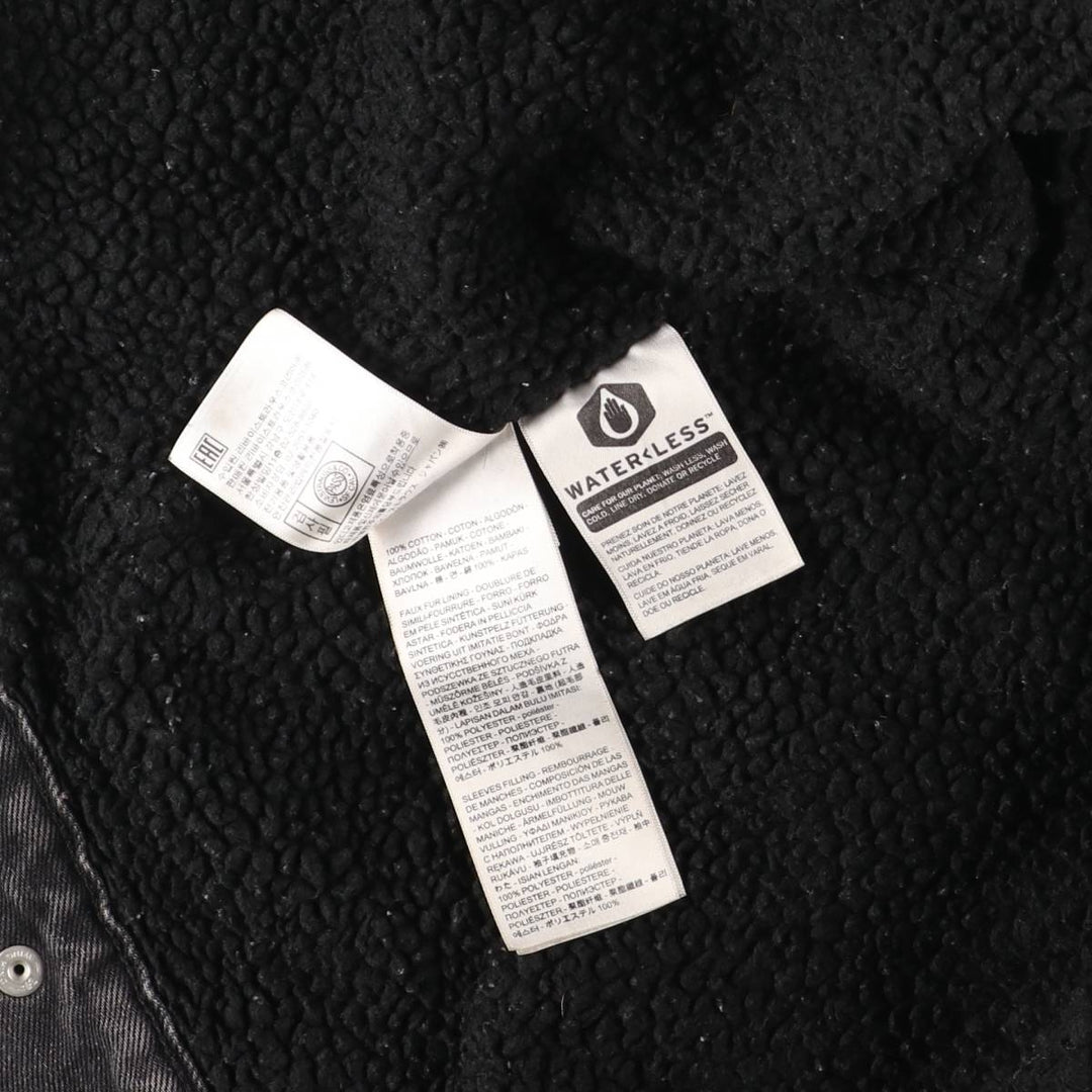 Levi's Levi's Premium Padded Black Denim Jacket, Men's Size Small cotton black type Vintage Second Hand