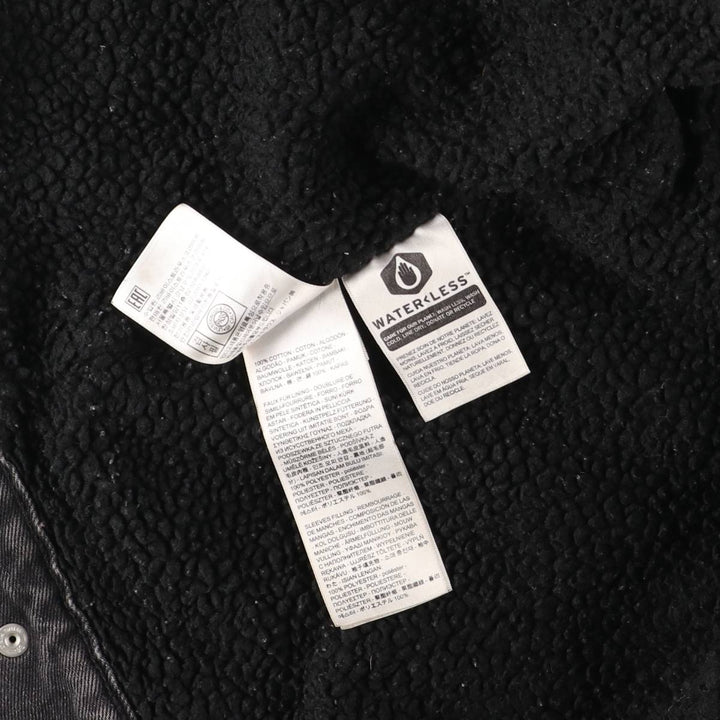 Levi's Levi's Premium Padded Black Denim Jacket, Men's Size Small cotton black type Vintage Second Hand