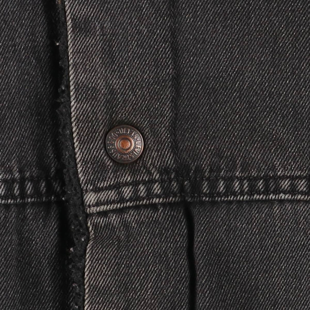 Levi's Levi's Premium Padded Black Denim Jacket, Men's Size Small cotton black type Vintage Second Hand
