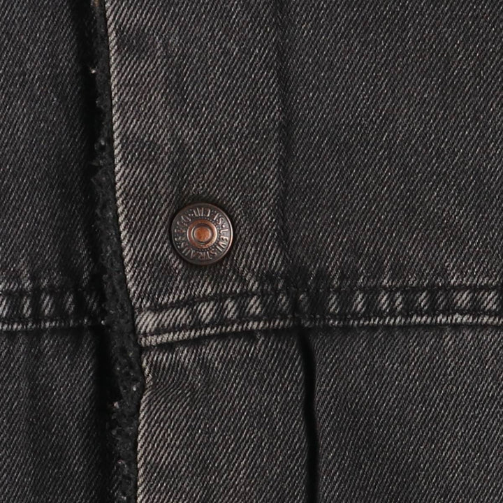 Levi's Levi's Premium Padded Black Denim Jacket, Men's Size Small cotton black type Vintage Second Hand