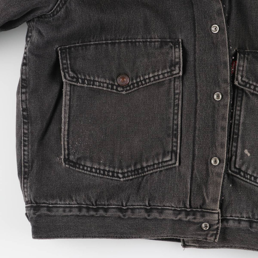 Levi's Levi's Premium Padded Black Denim Jacket, Men's Size Small cotton black type Vintage Second Hand