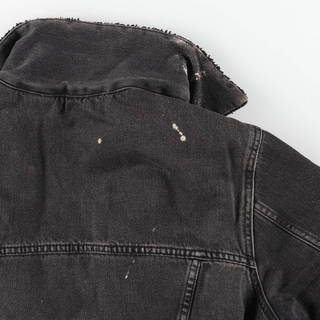 Levi's Levi's Premium Padded Black Denim Jacket, Men's Size Small cotton black type Vintage Second Hand