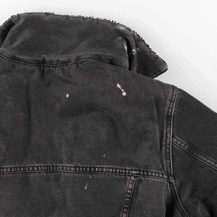 Levi's Levi's Premium Padded Black Denim Jacket, Men's Size Small cotton black type Vintage Second Hand