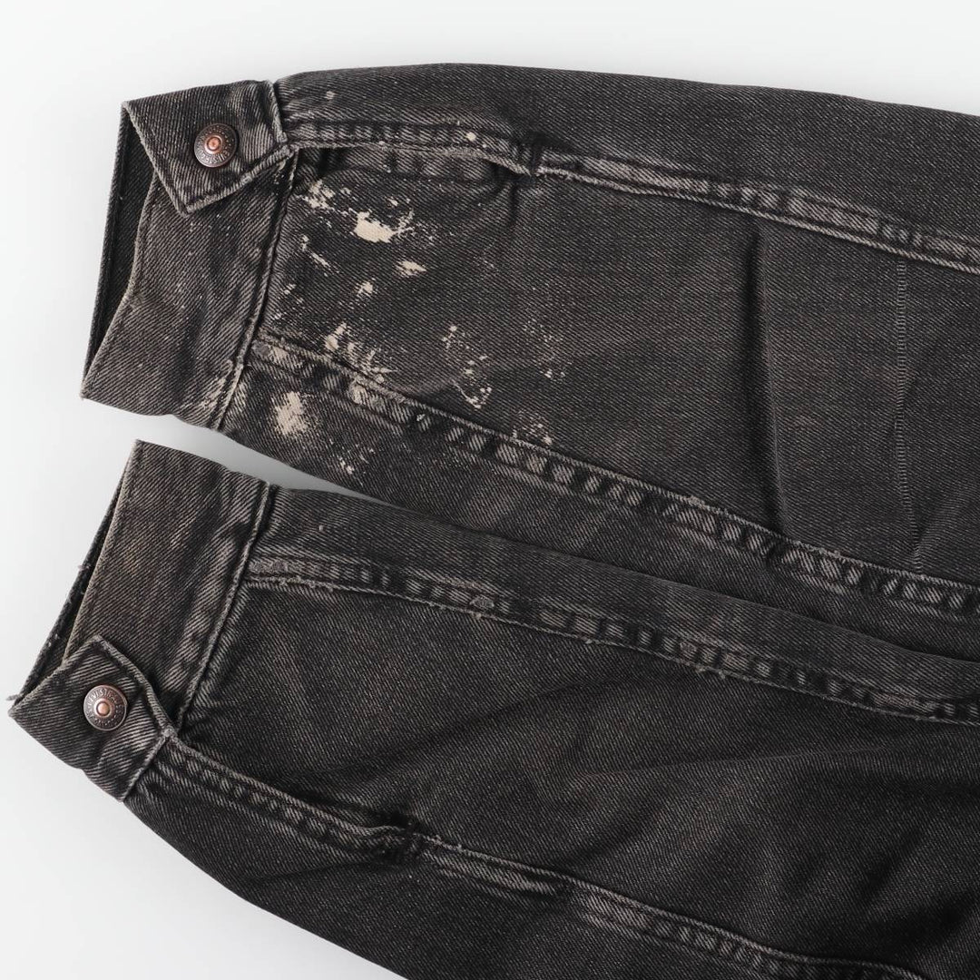 Levi's Levi's Premium Padded Black Denim Jacket, Men's Size Small cotton black type Vintage Second Hand