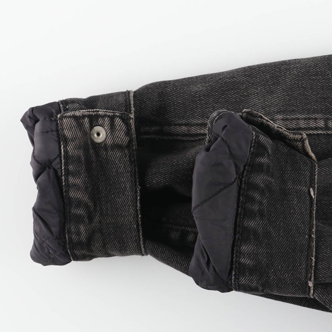 Levi's Levi's Premium Padded Black Denim Jacket, Men's Size Small cotton black type Vintage Second Hand